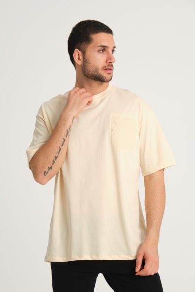 Gofre Baskılı Oversize T-Shirt