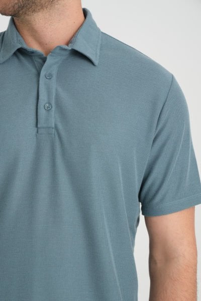 Waffle Kumaş Regular Kalıp Polo Yaka T-Shirt