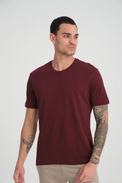 ﻿Flamlı Suprem Bisiklet Yaka Regular Fit T-Shirt
