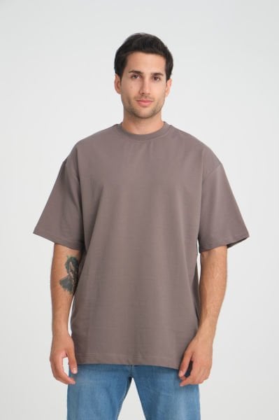 Basic İki İplik Oversize T-Shirt