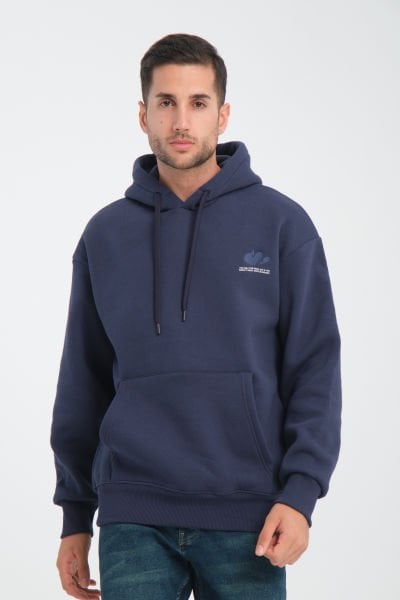 Nakış & Baskı Detaylı Kapüşonlu Sweatshirt