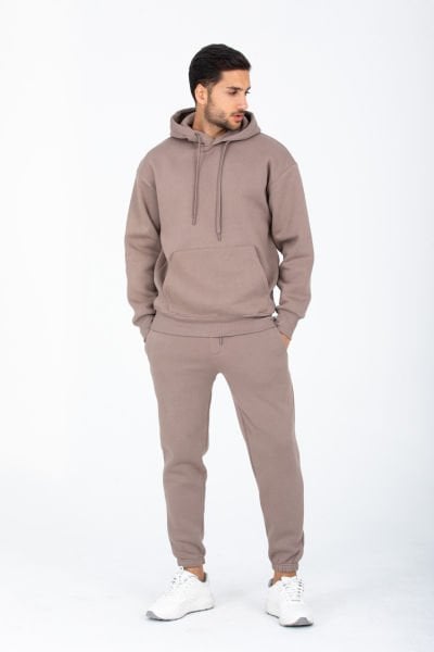 Oversize Basic Kapüşonlu Sweatshirt