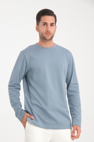 Basic Pike Kumaş Etek Yırtmaçlı Sweatshirt