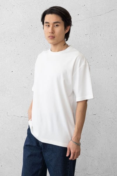 Oversize Interlok Kumaş T-Shirt
